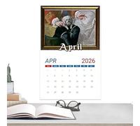 Calendrier Chien 2026 - Renaissance Des Chiens Originaux Décoration Intérieure,Planificateur De Calendrier Mensuel | Pour Gérer Maison Études Voyages Anniversaires Santé et Loisirs