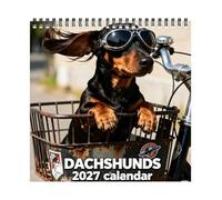 Calendrier Chien 2027 Planner Mensuel Drôle à Suspendre Janv-Déc