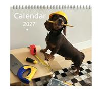 Calendrier chiens 2027 Planificateur de gestion du temps avec empreintes de