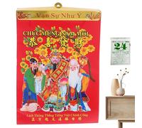 Calendrier chinois 2026 détachable, calendrier mural quotidien vietnamien, année du cheval, décoration Feng Shui pour la maison et le bureau, mur chinois