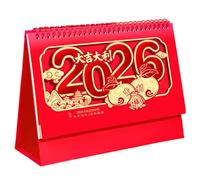 Calendrier chinois, design de prospérité , 25,5 x 18,5 x 8 cm, calendrier du Nouvel An, organiseur festif, mise en page stimulant la productivité, pour la maison, le bureau