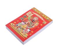 Calendrier Chinois du Cheval 2026 en Papier, Mural, Rouge