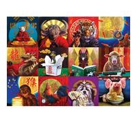 Puzzle 1000 pièces Eurographics - Calendrier chinois multicolore G