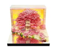 Calendrier Chronométrique 2026 | Calendrier Sculpture Papier | Thème Nature avec Design de Gravure Fleurs, Arbres et Maison et Mémo Arrachable pour Vacances, Salle de Classe, Enseignant, Entraînement,