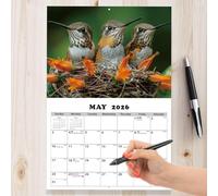 Calendrier Colibri 2026 - Calendrier Colibris 13 Mois | Janvier 2026 à Janvier 2027, Planificateur Mural pour Passionnés de Nature Amateurs d'Oiseaux, Organisation pour Maison Bureau École