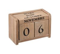 ATMOSPHERA Calendrier en bois perpétuel Colonial Beige G
