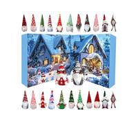 Calendrier compte à rebours 2025, planificateur de l'avent nain de Noël, 21 x 4,5 cm, 24 jours, jouets en peluche, idéal pour l'entrée, la fenêtre de vacances, la décoration d'intérieur, le festival
