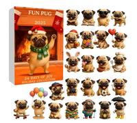 Calendrier Compte à Rebours de Noël - Pendentif Chien Plat 2D Comme Souvenir - Calendrier de Noël 2025 | Pour Filles Nièces Familles Amis Adolescents Étudiants Sacs D'école Trousses Sacs à Dos