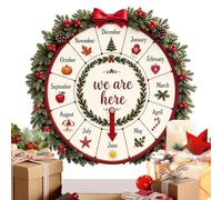 Calendrier Compte à Rebours de Noël Roue Mensuelle Rotative À 12 Mois