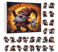 Calendrier Compte À Rebours Halloween Ornements Acrylique 2D Effrayants De | Calendrier De L'Avent Avec 24 Figurines Gnome À Collectionner Pour Maison Cuisine Porche Thanksgiving