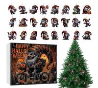 Calendrier Compte À Rebours Halloween Ornements Gnome En Acrylique 2D | Calendrier De L'Avent Avec 24 Figurines Gnome À Collectionner Décoration Dortoir Vacances Fêtes Thanksg F