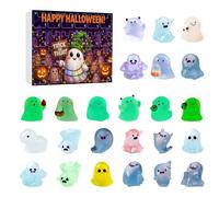 Calendrier compte à rebours hanté Halloween 2025 en résine, décorations fantômes (B)