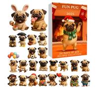 Calendrier Compte à Rebours Jouets | Pendentif Chien Plat 2D Comme Souvenir | Calendrier Compte à Rebours de Noël 2025 pour, pour Filles Nièces, Familles, Amis, Adolescents, Étudiants, Sacs