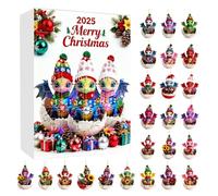 Calendrier compte à rebours jusqu'à Noël - Décoration de l'Avent en acrylique 24 jours avec pendentif dinosaure, pour adultes, enfants, femmes, hommes, enfants, adolescents