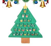Calendrier compte à rebours jusqu'à Noël - Tissu en forme d'arbre, recharge | Décoration de compte à rebours de vacances, organiseur de poche rechargeable, compte à rebours de vacances de 24 jours