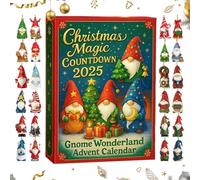 Calendrier compte à rebours Noël 2025 - avènement gnome 24 jours | Acrylique 2D, cadeau festif vacances pour adolescents, femmes, famille, collectionneurs, fête, affichage