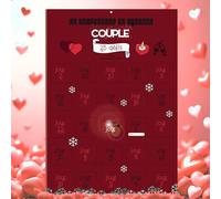 Calendrier Couple Valable Toute l’Année | 25 Défis Romantiques Illustrés | Cadeau pour Noël, Saint-Valentin ou Moment Spécial à Deux | Sans Chocolat ni Gadgets
