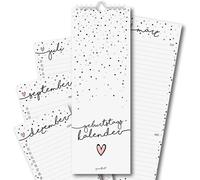 Calendrier D¿Anniversaire Motif Confettis I Reliure Spirale 105 X 297 Mm I Indépendant De L¿Année I Calendrier Perpétuel Pour Femmes Colocation Bureau Toute La Famille I Dv665