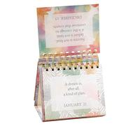 Calendrier d'affirmation de 365 jours, décoration de table de pleine conscience, calendrier de bureau motivant, citations positives pour femmes, inspiration quotidienne pour filles, 14 x 14 x 9,5 cm