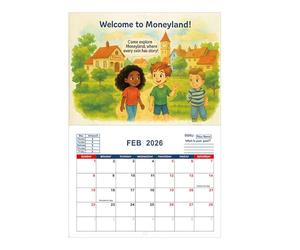 Calendrier d'alphabétisation financière 2026 pour, calendrier d'éducation financière familiale | Accessoire éducatif STEM pour