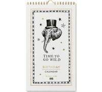 Calendrier d'anniversaire Blond x Noir - Design minimaliste en noir et blanc avec illustrations dessinées à la main - Calendrier perpétuel pour une organisation élégante