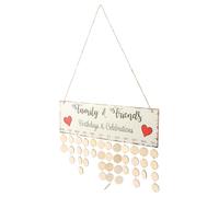 Calendrier D'anniversaire en Bois Familial Disques Ronds