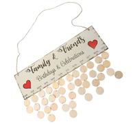 Calendrier D'anniversaire Familial Disques Ronds en Bois