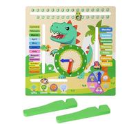 Calendrier d'apprentissage à la Maison pour - Jouet éducatif avec Panneau météorologique en Bois, Calendrier d'apprentissage interactif, Horloge Amusante pour Compter l'heure, développement du