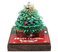 Calendrier d'art 3d Memo Pad 2025 Exquis 3d Papier Sculpture Calendrier d'arbre de Noël Pièce de Noël Créable Desk Gift for School, Home, Office Decor