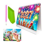 Calendrier d'Art en Gemmes 2027 Décoration Mensuelle Créative Fait Main
