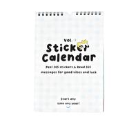 Calendrier d'autocollants inspirants, planificateur quotidien mignon, 14 x 21 cm, calendriers mensuels avec messages positifs, planificateur 2026 en papier PVC, calendrier 2026 avec décollage