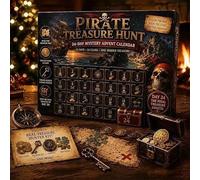 Calendrier d'aventure mystère de 24 jours jeu d'évasion cadeau puzzle | Avec des thèmes multi-histoires, des indices cachés, des défis quotidiens, un jeu de vacances amusant(C)