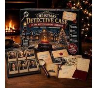 Calendrier d'aventure mystère de 24 jours jeu d'évasion cadeau puzzle | Avec des thèmes multi-histoires, des indices cachés, des défis quotidiens, un jeu de vacances amusant(B)