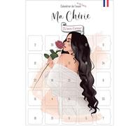 Calendrier de Avent/Après pour Couple | "Ma Chérie" | 25 Bons d’Amour Sexy & Romantiques | Idée Cadeau Femme | Affiche A3 avec Chevalet Cartonné | Calendrier Original Sans Chocolat