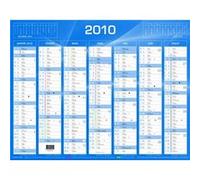 QUO VADIS - 1 Calendrier de Banque Bleu - Année 2025-55x40,5 cm carton rigide