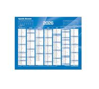 Calendrier de Banque Bleu 18x13,5cm carton rigide - 2026