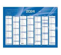 Calendrier de banque - QUO VADIS - 2024 - 550 x 405 mm - 14 mois - Bleu/blanc