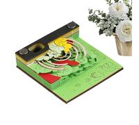 Calendrier de bloc-notes, bloc-notes adhésives, notes adhésives esthétiques pour le lieu de travail | Avec boîte de présentation Calendrier esthétique Bloc-notes Ornement d'œuvres d'art pour