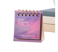 Calendrier de bureau | 2,76 x 2,56 x 1,38 pouces Mini organiseur mensuel | Calendrier de table debout pour Noël, Nouvel An, fête des pères, père, maison, bureau, école, hommes, femmes, collègues
