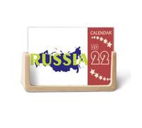 Calendrier de bureau 2022 avec carte de l'Europe de Moscou 12 mois