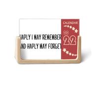 Calendrier de bureau 2022 avec citation de poésie Haply I May Remember 12 mois