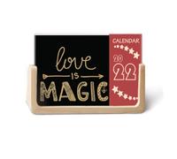 Calendrier de bureau 2022 avec citation Love is Magic 12 mois
