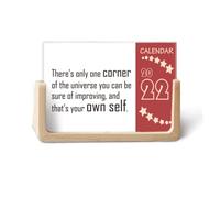Calendrier de bureau 2022 avec citation « You Can Change Your Own Self » - 12 mois