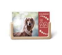 Calendrier de bureau 2022 avec image de chien à long cou 12 mois