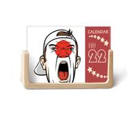 Calendrier de bureau 2022 avec motif drapeau du Japon - 12 mois