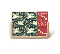 Calendrier de bureau 2022 avec motifs floraux et oiseaux - 12 mois