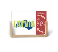 Calendrier de bureau 2022 - Carte de l'Europe - Art déco - 12 mois