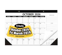 Calendrier de bureau 2022 - octobre 2022 à mars 2024, grand calendrier mural de 18 mois, 43,2 x 30,5 cm, parfait pour planifier et organiser votre maison, votre école ou votre bureau.
