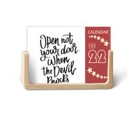 Calendrier de bureau 2022 « Open Not Your Door When the Devil Knocks » 12 mois