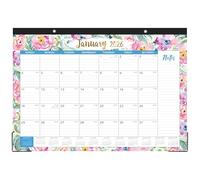 Calendrier de bureau 2023-2024 - janvier 2023 à juin 2024, grand calendrier de bureau mensuel de 18 mois, 43,2 x 30,5 cm, sous-main de bureau, grands blocs lignés, liste de choses à faire et notes, meilleur calendrier mural pour planifier et organiser